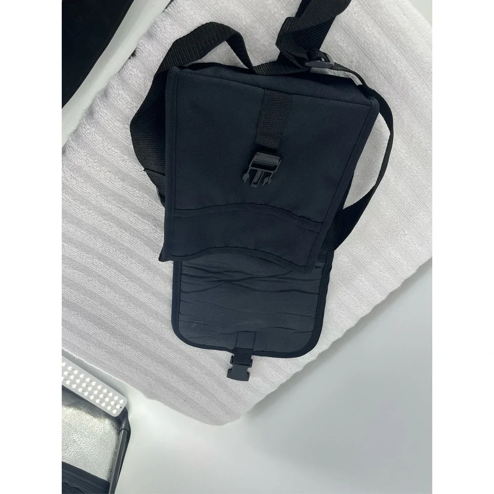 Coast Vintage Black Canvas Camera Bag Utility Crossbody Messenger Pouch Buckle